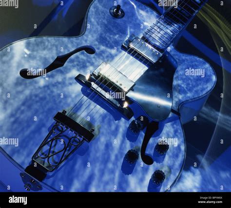 Blue Guitarmusicmusical Instrumentjazz Guitar Stock Photo Alamy