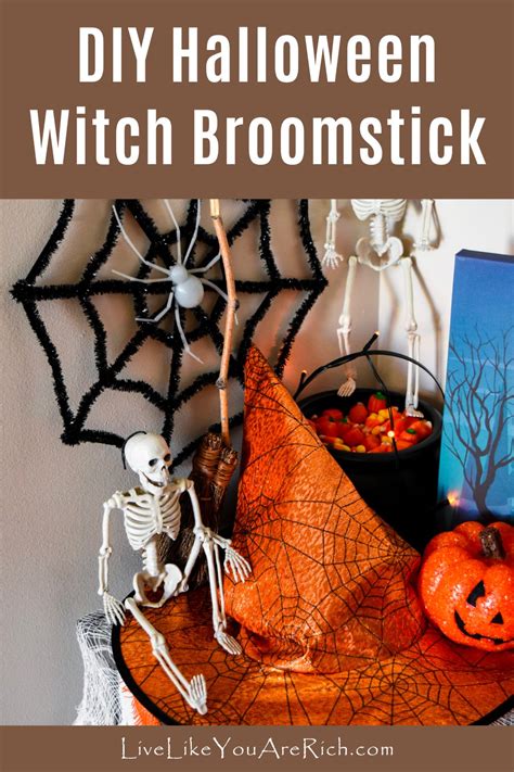 DIY Halloween Witch Broomstick - Live Like You Are Rich