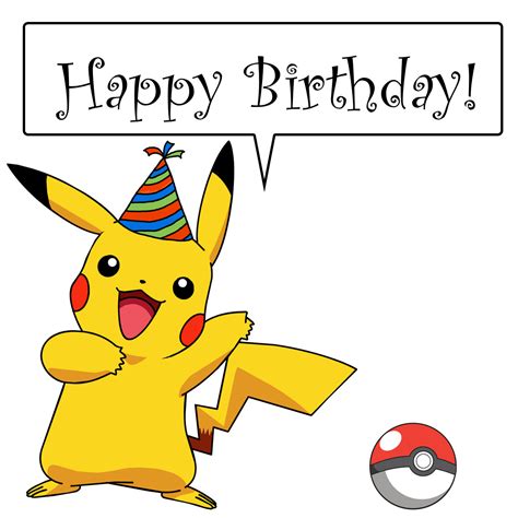 Pikachu Birthday Printable