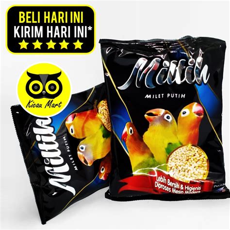 Jual PAKAN MAKANAN BURUNG LOVEBIRD BIJI BIJIAN MILLET MILET PUTIH