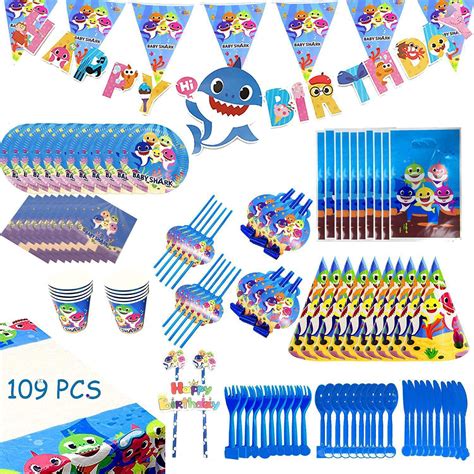 Buy Beauenty Baby Shark Party Supplies Set Baby Shark Themed Birthday