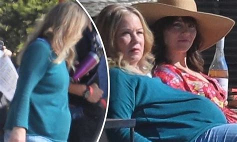 Christina Applegate Pictured On Set Of Dead To Me For First Time Since