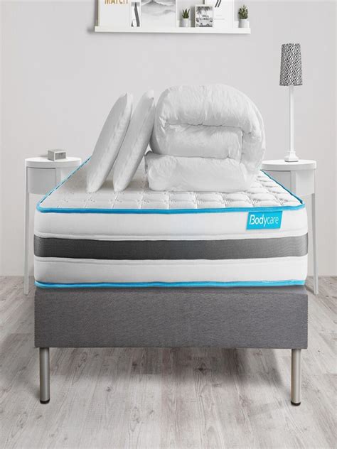 Pack X Matelas Bodyflex Sommier Kit Gris Couette X Cm