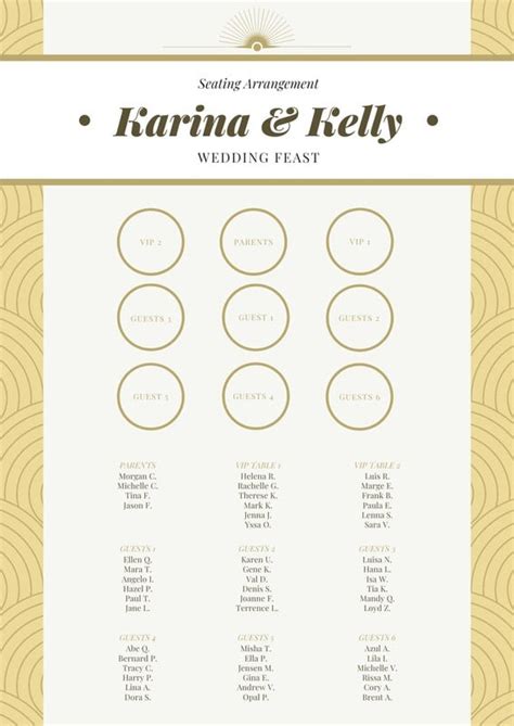 Free Custom Printable Seating Chart Templates Canva