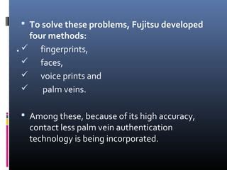 Palm Vein Technology PPT