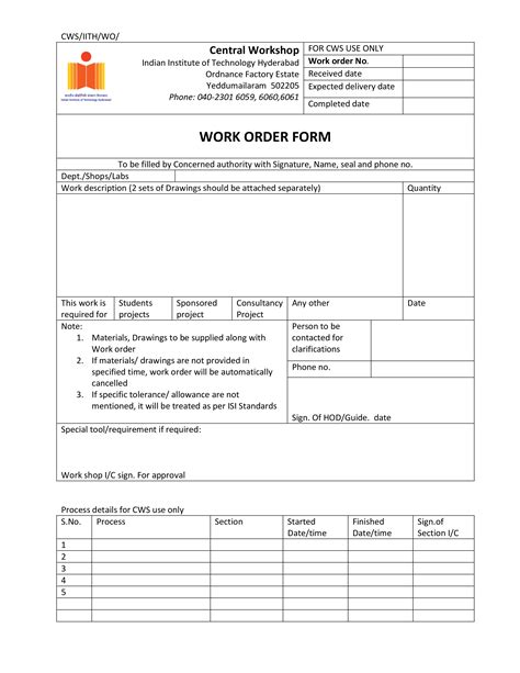 Printable Work Order Form How To Create A Work Order Form Download This Printable Work Order