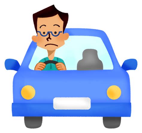 自動車を運転する男性の無料イラスト フリーイラスト素材集 ジャパクリップ