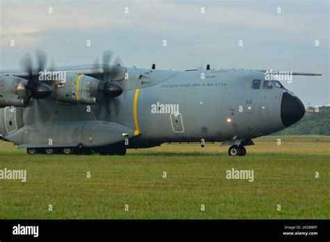 Royal Malaysian Air Force RMAF Aircraft Flying At Low Altitude In