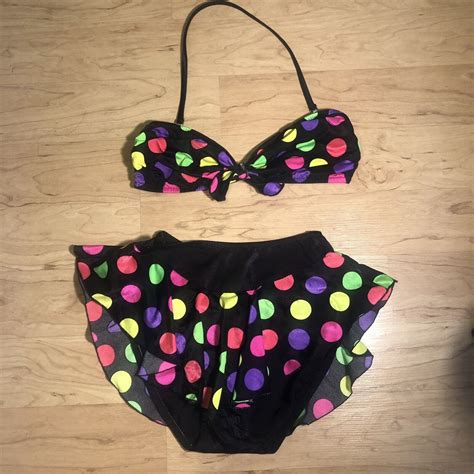 Vintage Sandpiper Bikini Swimsuit Pinup Polka Dot Hig… Gem