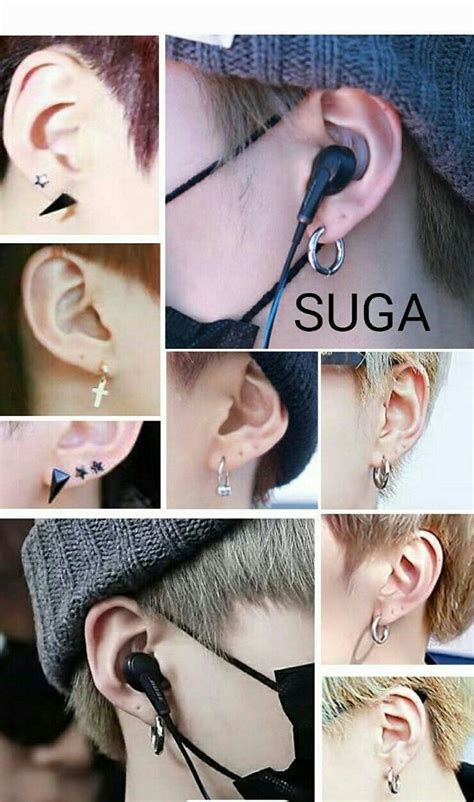 Pin En Bts Aretes Aros Arete En La Oreja