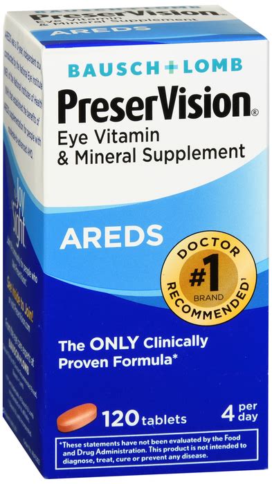 Preservision Eye Vitamin And Mineral Supplement Tablets 120 Coun