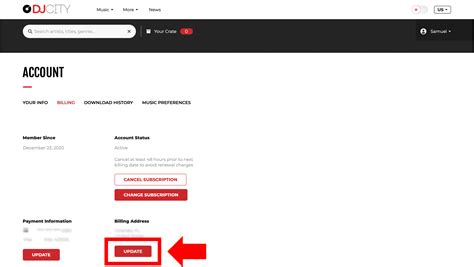 Cómo puedo cambiar mi dirección de facturación DJcity Support