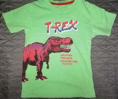 Osh Kosh Mint Green T Rex Shirt For Kidsboys Size4 Babies And Kids