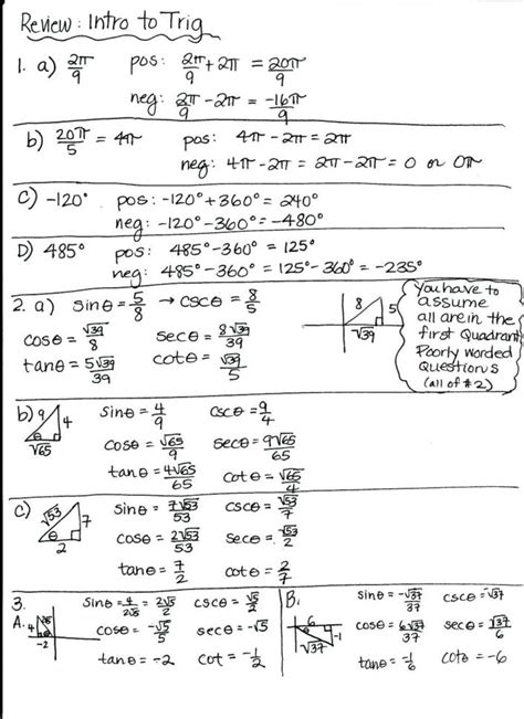 Pre Calculus Trig Identities Math Trig Identities Cut Ups — Db