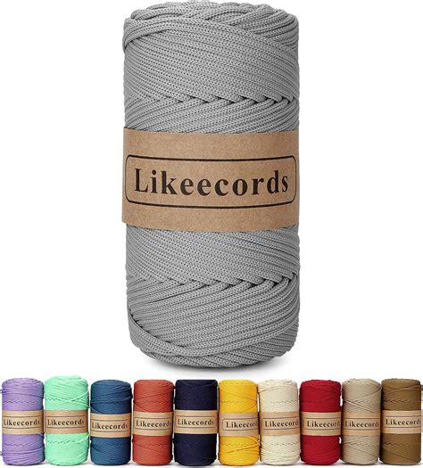 Likeecords Makramee Garn 4mm 130 Meter Polyester Seil 100