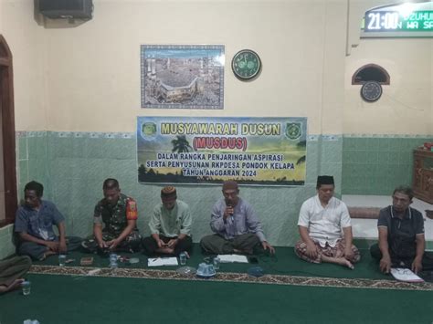 Musyawarah Dusun MUSDUS Dusun Simpang Beliben Desa Pondok Kelapa