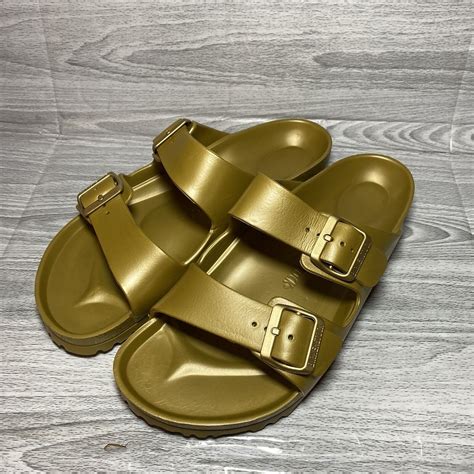 Birkenstock Arizona Eva Glamour Gold Regular Fit Slides Slippers Unisex