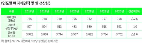 올해 쌀 생산량 370만2000톤···전년비 6만2000톤↓