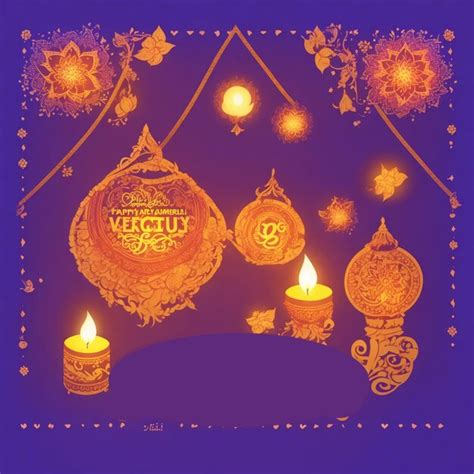 Premium AI Image | happy deepavali greeting banner with text space and ...