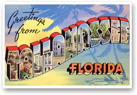 Greetings From Tallahassee Fl Vintage Reprint Postcard Set Of 20 Identical