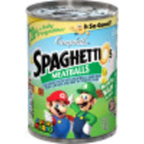 Super Mario Bros® Shaped Spaghettios® With Meatballs Campbell Soup