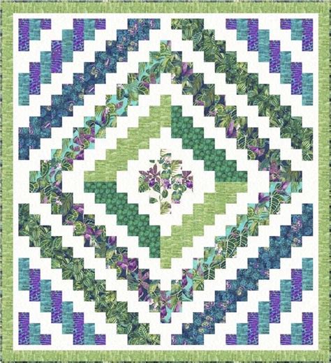 Strip Paradise Quilt Pattern Pine Tree Country Quilts