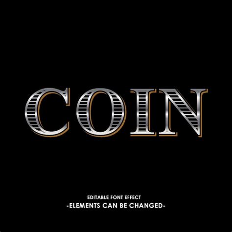 Premium Vector Coin Font Effect