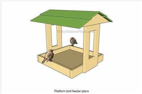 Platform Bird Feeder Free Woodworking Plan