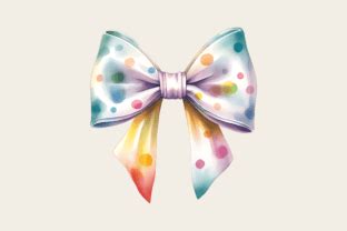 Watercolor Colorful Bow Cliparts Graphic By Abdel Designer Creative