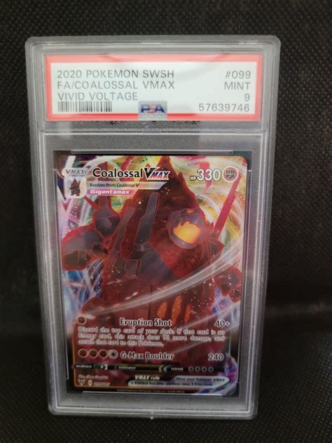 Pokemon Sword Shield Vivid Voltage Psa Mint Coalossal Vmax