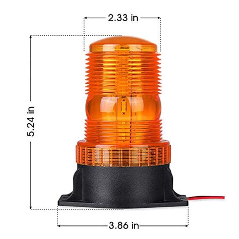 Amber Emergency Rooftop Hazard Warning Beacon Strobe Light China