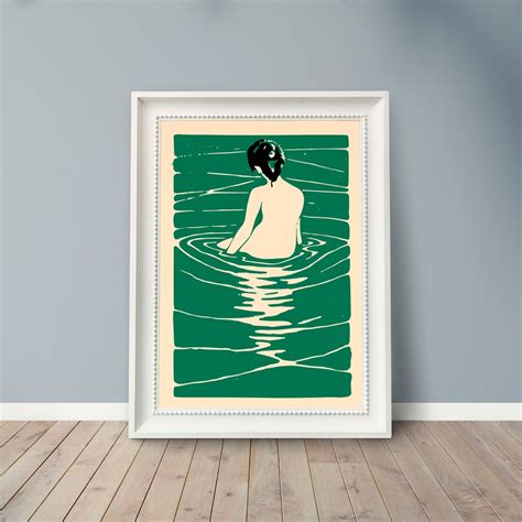 Ichijo Narumi Naked Woman In Water Edo Japanese Poster Wall Art Home Decor Ukiyo E Art Print
