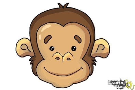 How to Draw a Monkey Face - DrawingNow