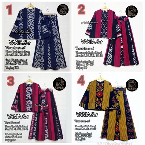 Jual Vania Set Setelan Tenun Troso Ori Atasan Blus Bawahan Rok Premium