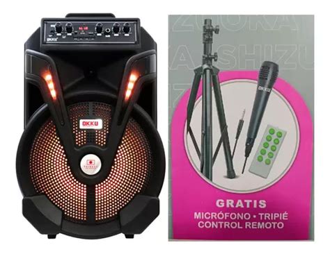 Bafle Bocina Recargable Plg Fussion Okku Tripie Mic Leds Env O Gratis