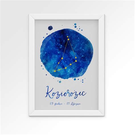 Plakat Znak Zodiaku Koziorożec Sklep Internetowy Dekorillo