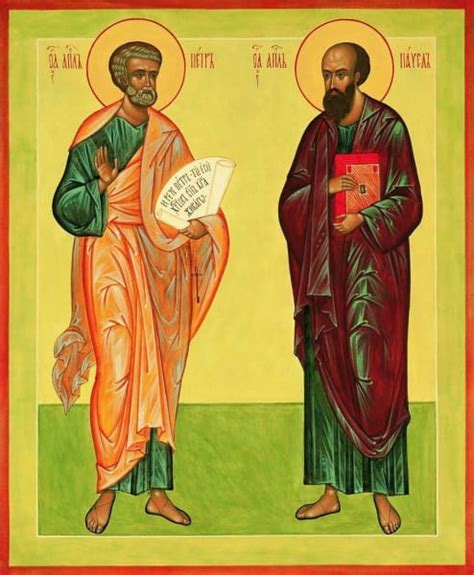 Sts. Peter and Paul Orthodox mounted icon