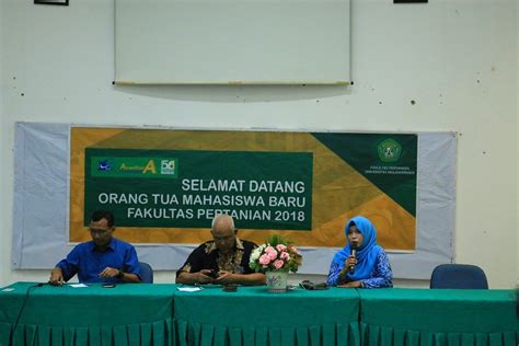 Pertemuan Dengan Orang Tua Mahasiswa Baru Fakultas Pertanian Tahun