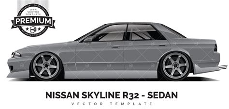 Nissan Skyline R32 Sedan - Drift 'Premium' - Pixelsaurus