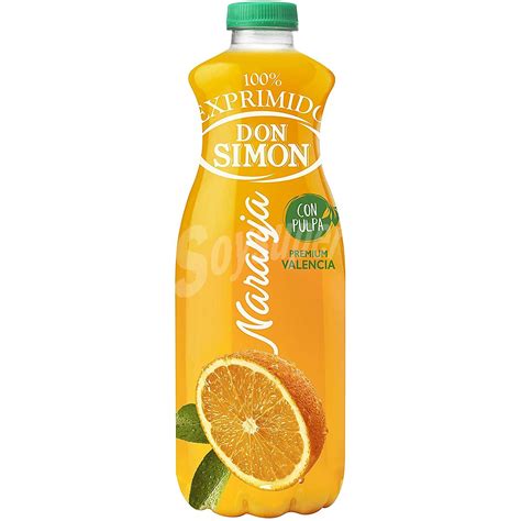 Don Simón Zumo refrigerado exprimido de naranja con pulpa Botella de 1 l