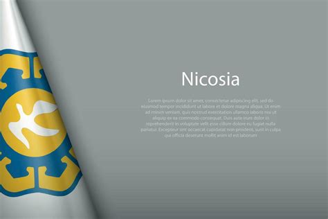 3d flag of Nicosia, is a city of Cyprus 35302427 Vector Art at Vecteezy