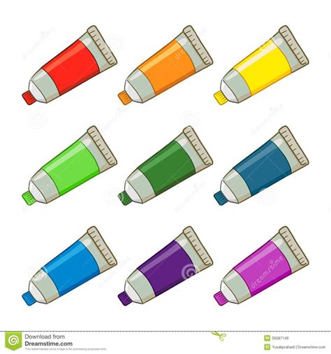 Colorful Paint Tubes Illustration