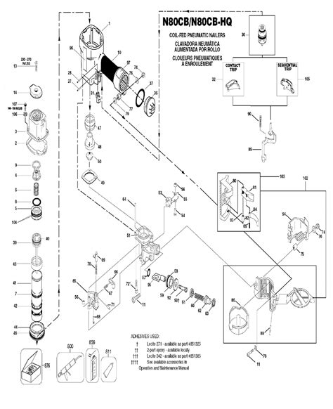 Bostitch N80CB Parts List Bostitch N80CB Repair Parts OEM Parts