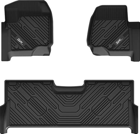 3W Floor Mats Fits For 2017 2024 Ford F250 F350 Super Duty Crew Cab