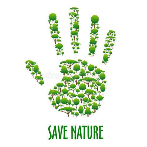 Environmental Ecology Protection Poster Stock Vector Illustration Of