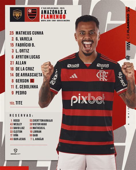 Flamengo Divulga Escala O Para Jogo Contra O Amazonas