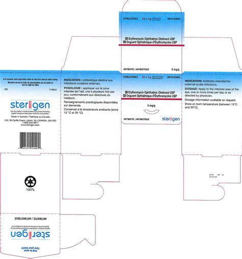 Erythromycin Ophthalmic Ointment Package Insert