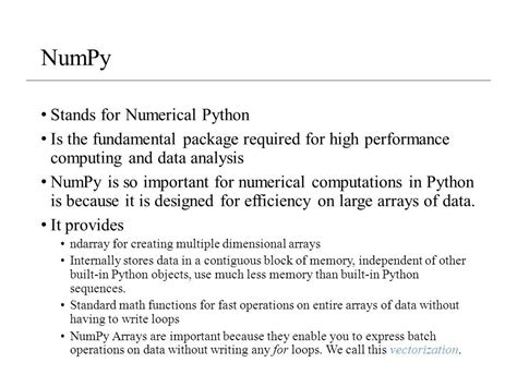 Lecture 2 NumPy I 1 Dr Sampath Jayarathna Old Dominion University