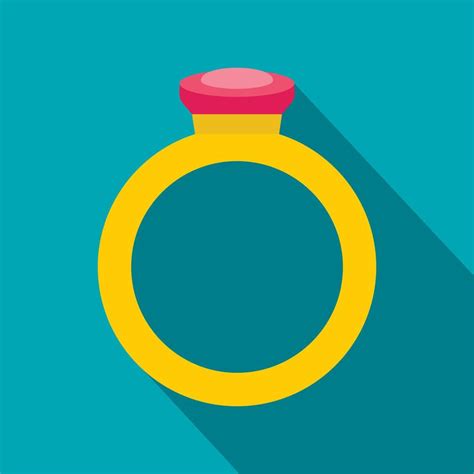 Ring Icon Flat Style 15221216 Vector Art At Vecteezy