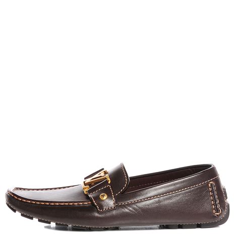 Louis Vuitton Leather Monte Carlo Loafers Cacao Brown